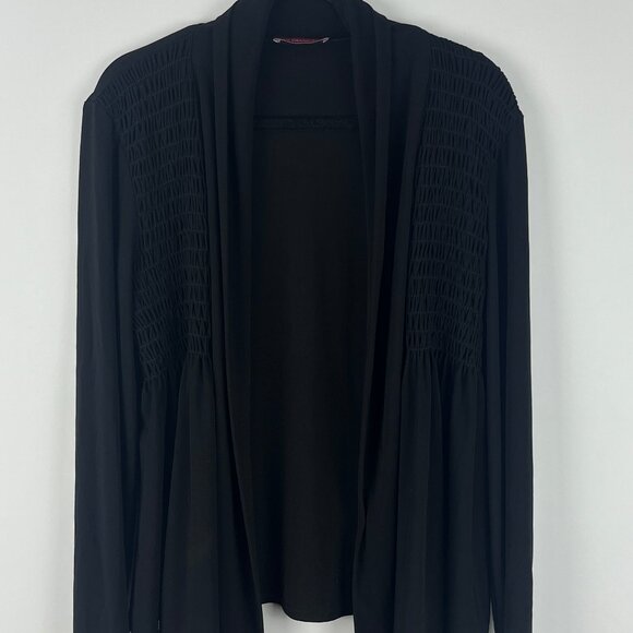 San Francisco Sweater Cardigan Size L Black Long Sleeve Polyester Spandex - Picture 1 of 9